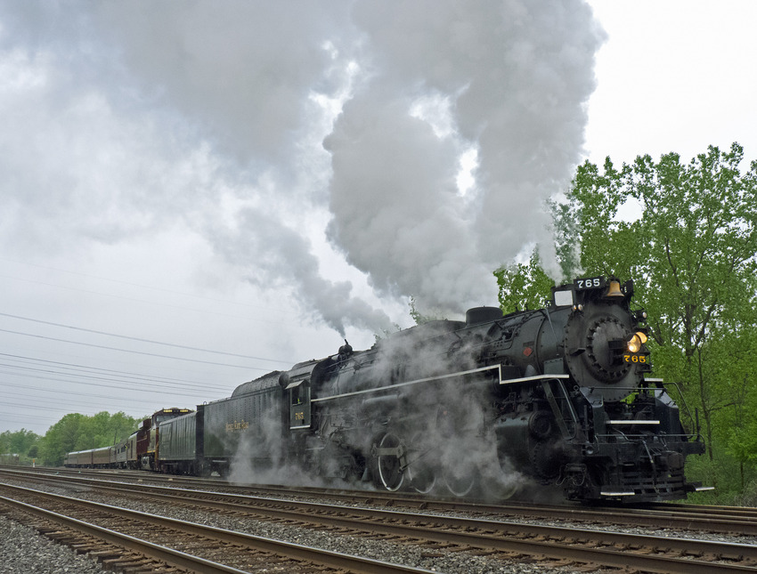 Photo of NKP 765 Leads NA employee excursion at Elyria OH