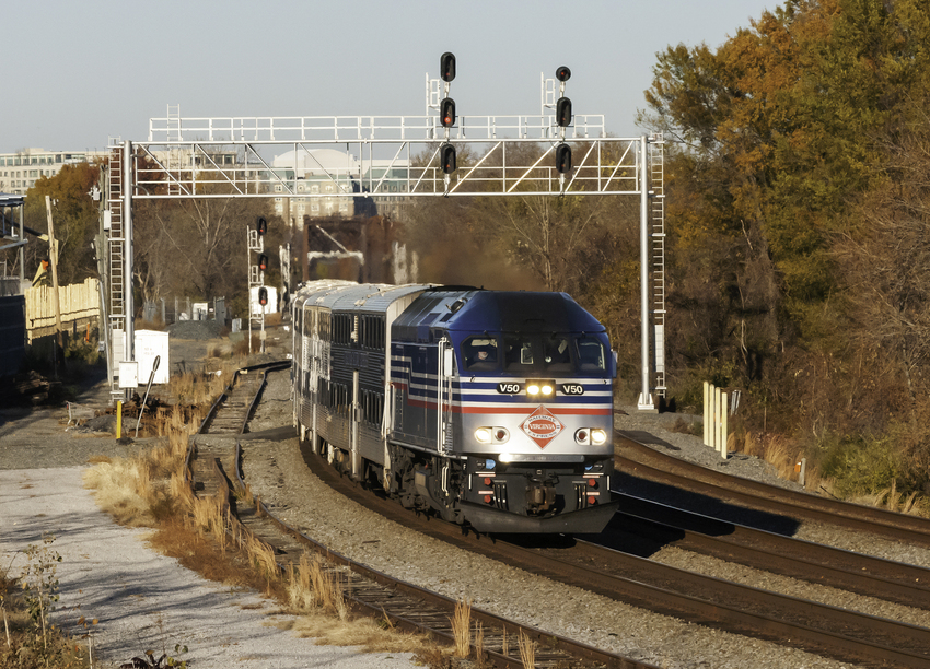 Photo of VRE V50 Leads Train 303 South Toward Fredericksburg