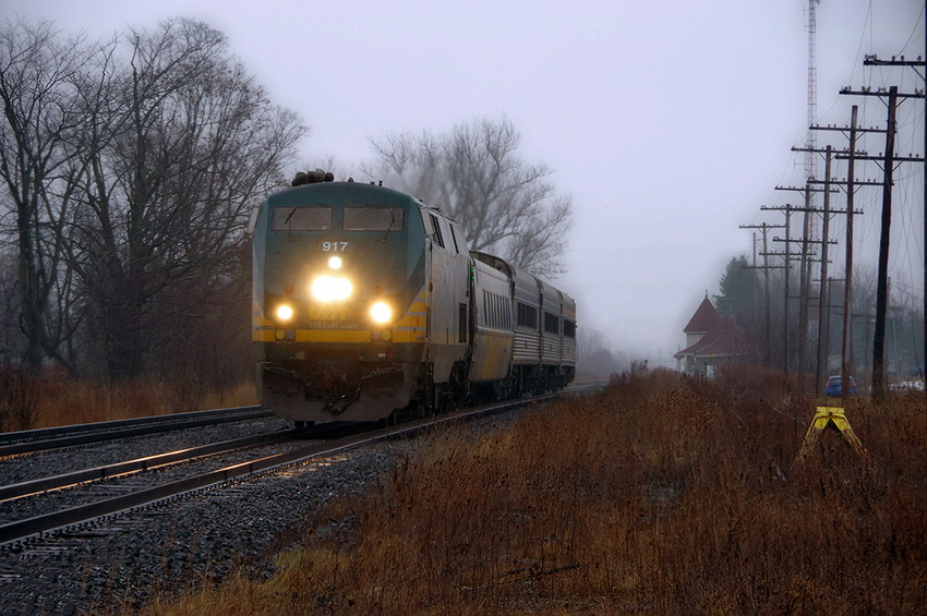 Photo of VIA Rail Canada No. 917 at Gananoque, Ontario