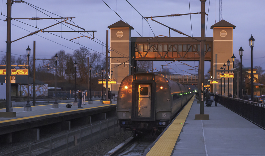 Photo of New Year's Eve Sunset at Kingston Station #2 - Train 164 Departing