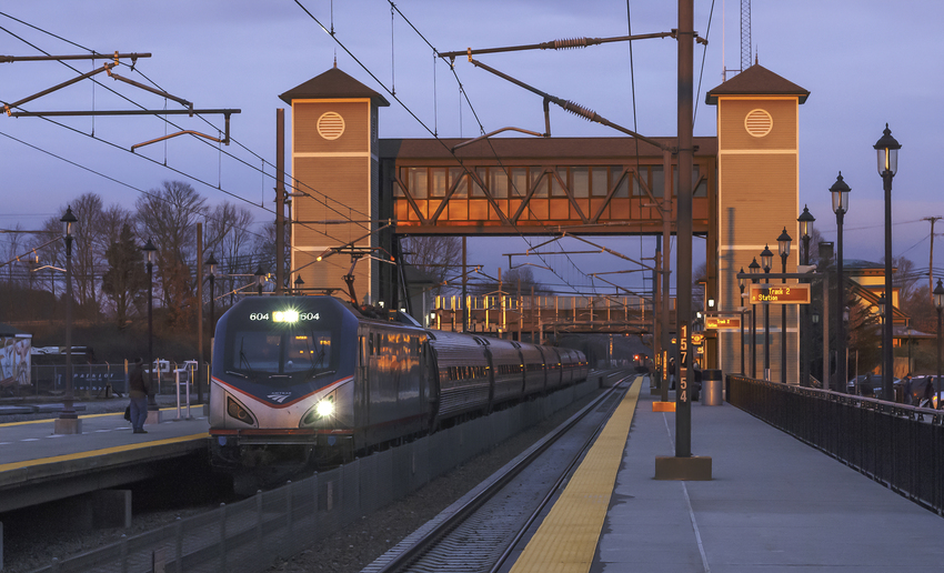 Photo of New Year's Eve Sunset at Kingston Station #3 - Train 165 Arriving