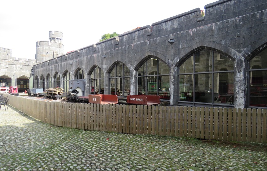 Photo of A view of the stable and carriage block yard