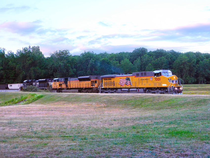 Photo of Union Pacific 7001 at Ithaca, New York