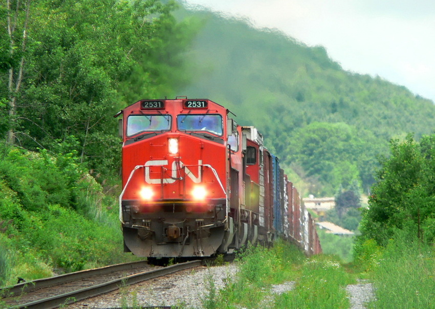 Photo of CP train 930 climbs out of Cobleskill