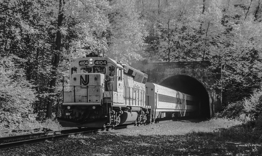 Photo of NJ Transit Saturday Morning Train Exiting Otisville Tunnel