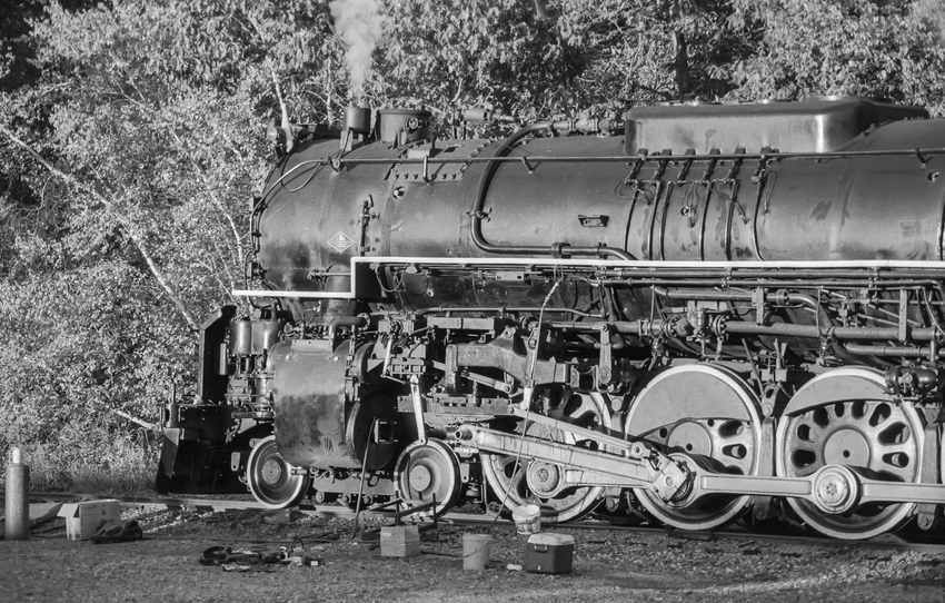 Photo of A Closer View of C&O 614 At Campbell Hall With Parts Removed