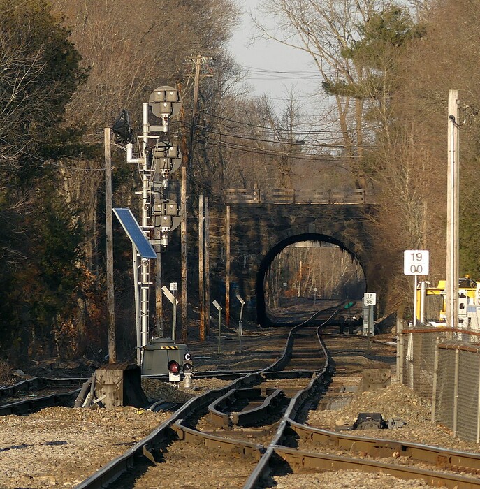 Photo of MBTA Franklin Branch double tracking progress - 3