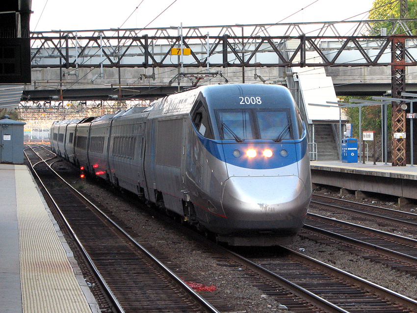 Photo of Amtrak Acela Express Train 2171 at New Rochelle, New York