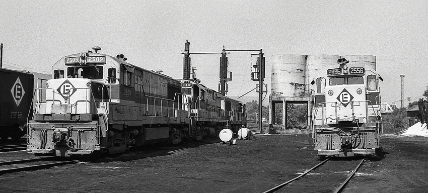 Photo of EL Power on Service Tracks at Port Jervis in 1967
