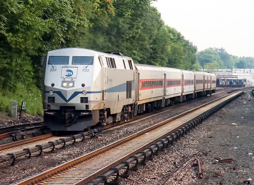 Photo of Metro-North 222 in Mount Vernon on July 1, 2004.
