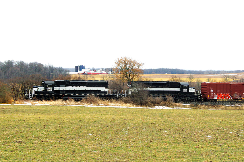 Photo of Finger Lakes 3304 and 3303 Westbound at Aurelius, NY