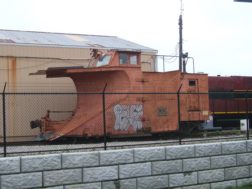 Photo of Snow plow at Hyannis Yard before restoration