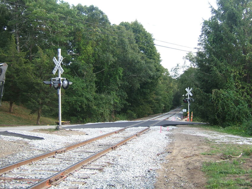 Photo of Red Brook Harbor Rd RR Crossing completed