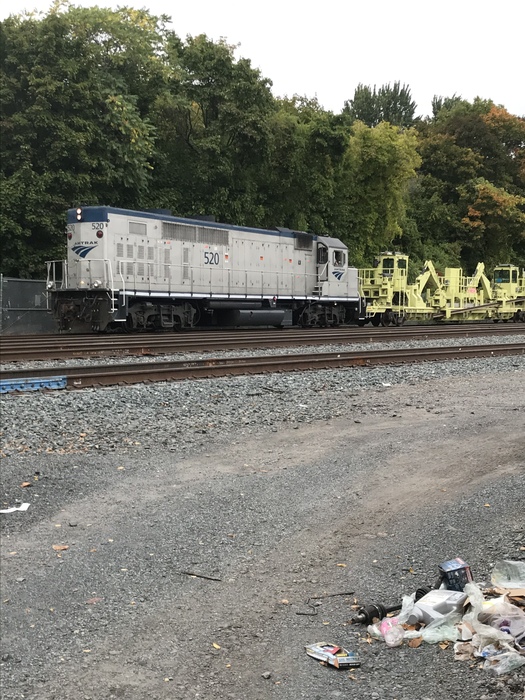 Photo of Amtrak GP38 with a very friendly engineer