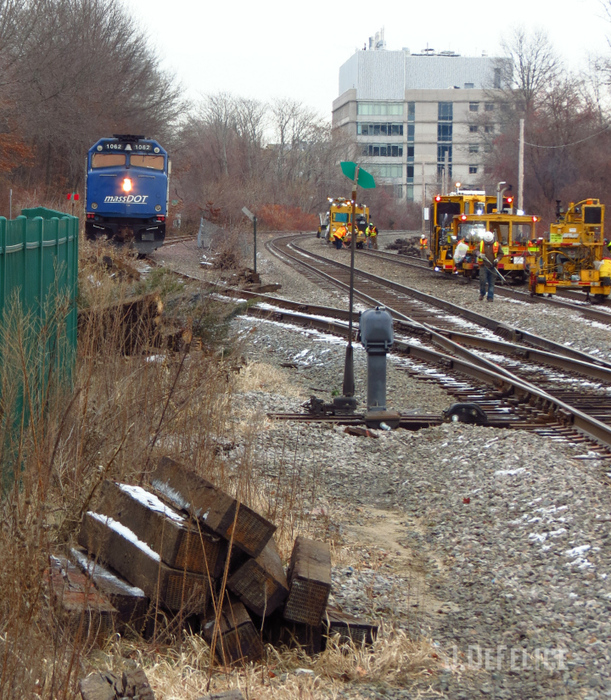 Photo of MBTA Tie Job at Hill's Crossing...