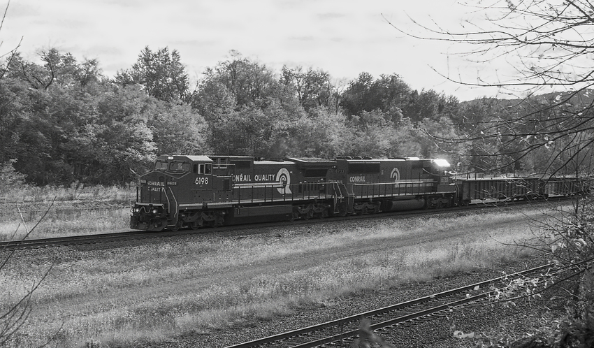 Photo of Westbound Conrail Freight at Historic Denholm, PA -1st Train