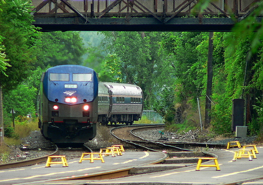 Photo of Amtrak 254 arriving Hudson NY