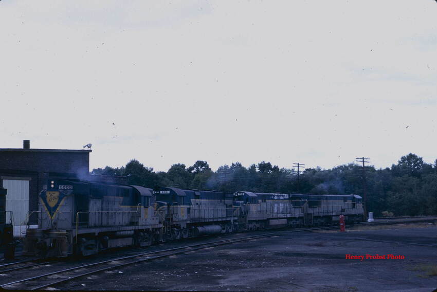 Photo of D&H power at Mechanicville yard.