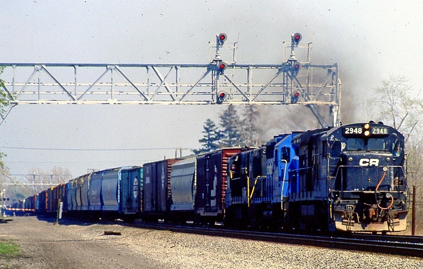 Photo of Fallen Flag Freight Cars at North Chili in the late '70s - 1