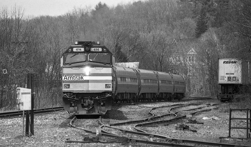 Photo of Palmer's Conrail Glory Days #11 - Southbound Vermonter Arriving