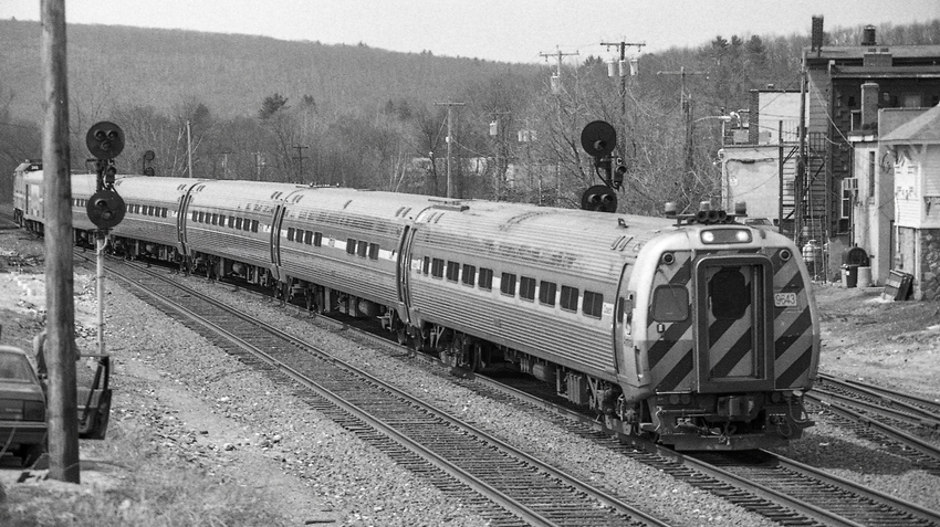 Photo of Palmer's Conrail Glory Days #16 - Northbound Vermonter Arrives