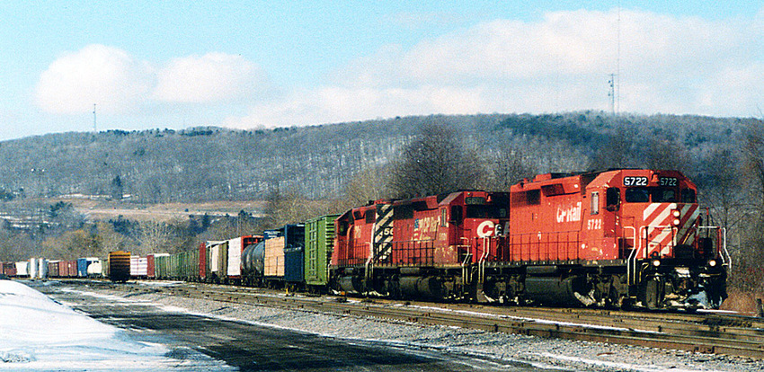 Photo of CP freight departs south from E Binghamton Yard - 1