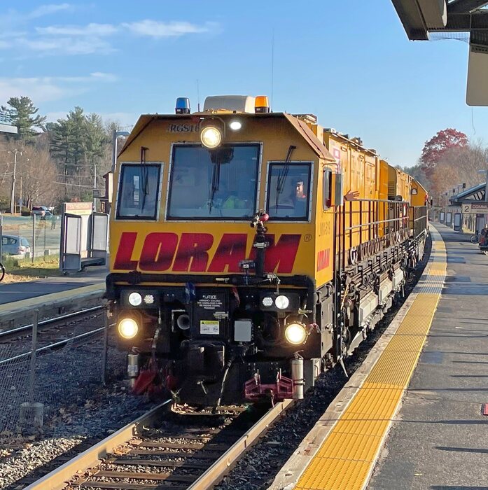 Photo of Loram RGS Specialty Rail Grinder at Southborough MA