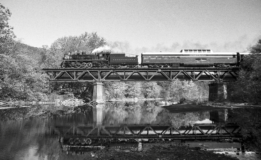 Photo of NYS&W 142 Leads Its Own Excursion Across the Ramapo River