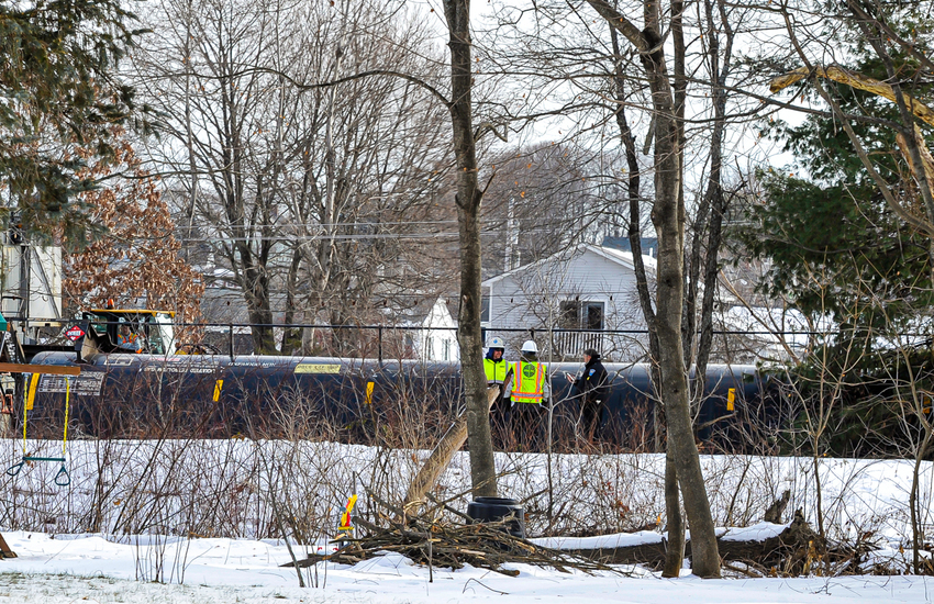 Photo of Overturned tank car