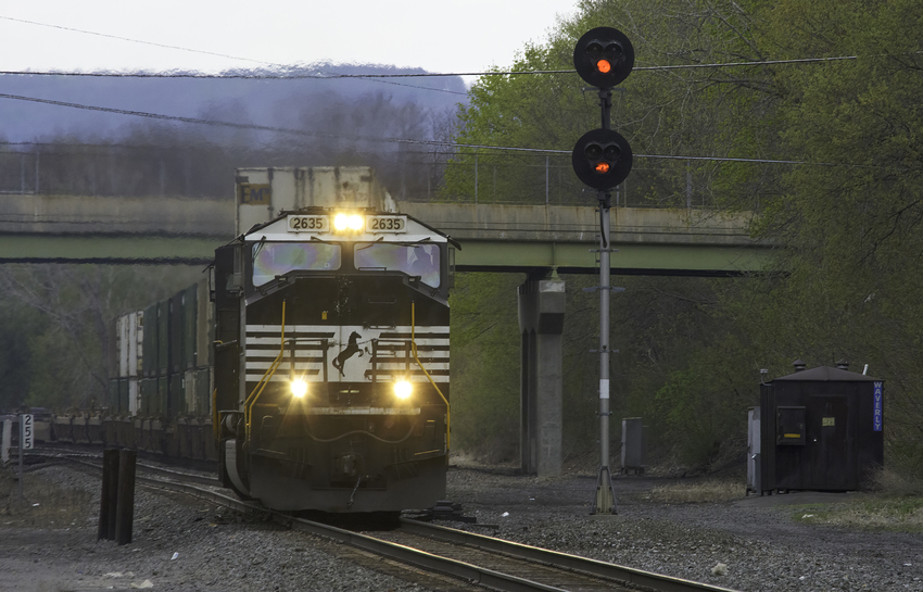 Photo of Westbound NS Stack Train at Waverly, NY