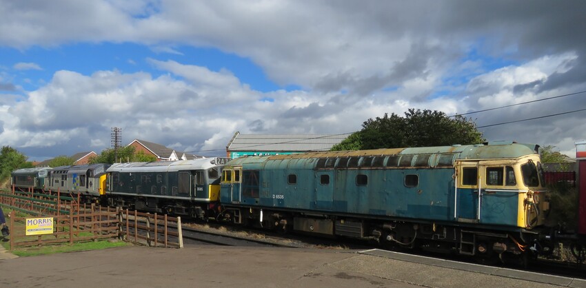 Photo of A line of classic 1960s diesel traction