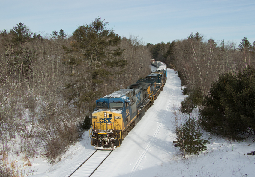 Photo of CSXT 485 Leads M427 at Rt. 9 in North Yarmouth