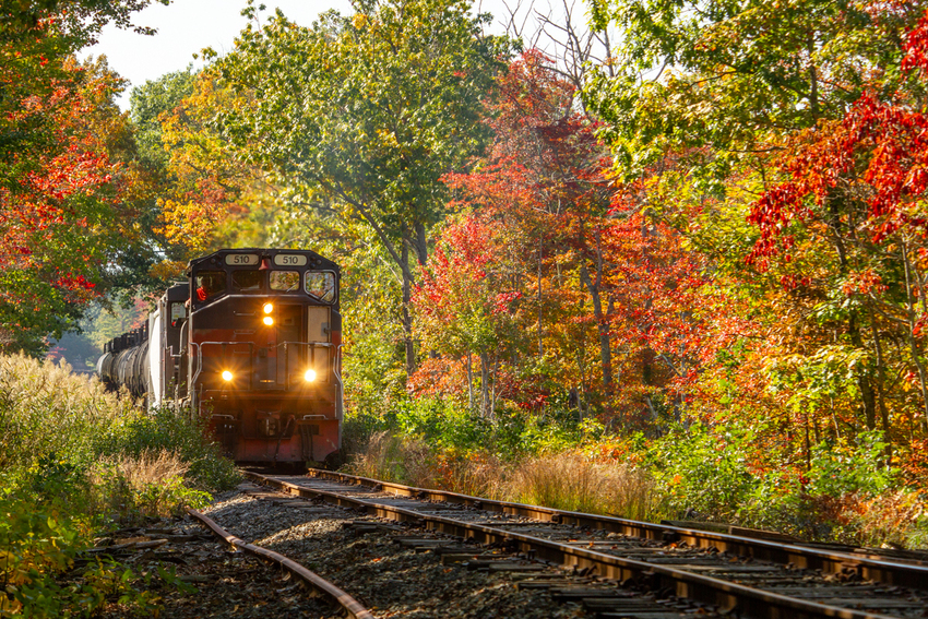 Photo of GRS DO-1 on Portsmouth Branch in Fall Foliage