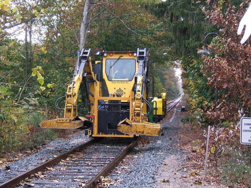 Photo of Brush Cutter on the Falmouth Secondary RR line