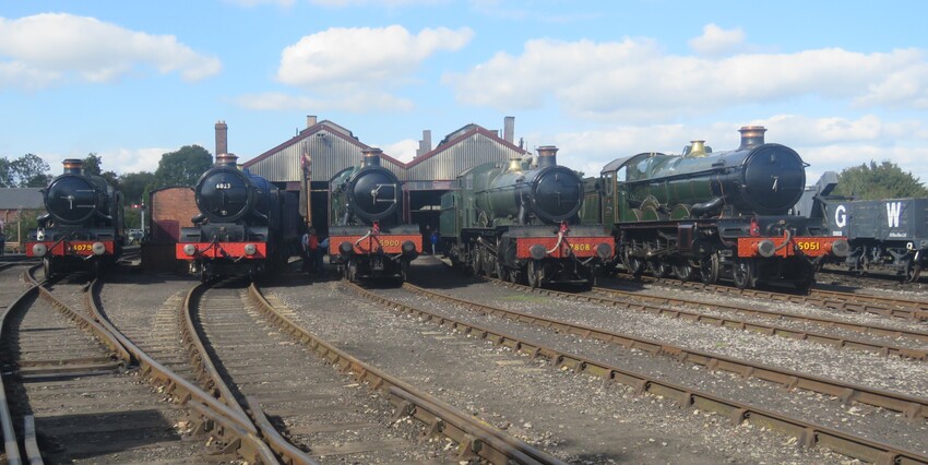 Photo of The line-up in front of the shed